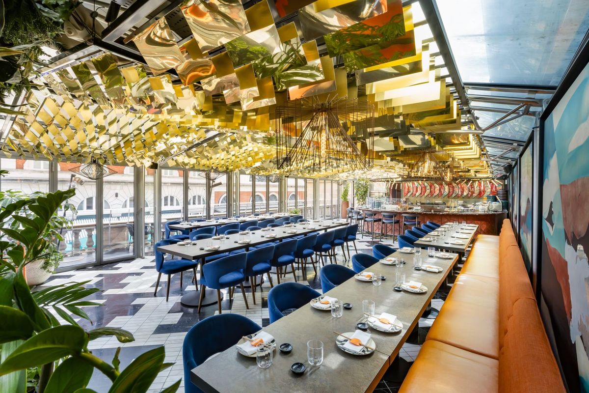 The dining room at SUSHISAMBA Covent Garden